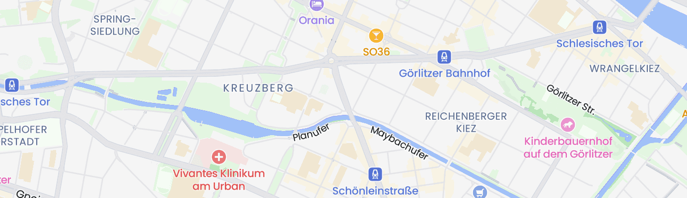 Karte mit dem ungefähren Standort