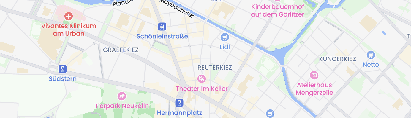 Karte mit dem ungefähren Standort