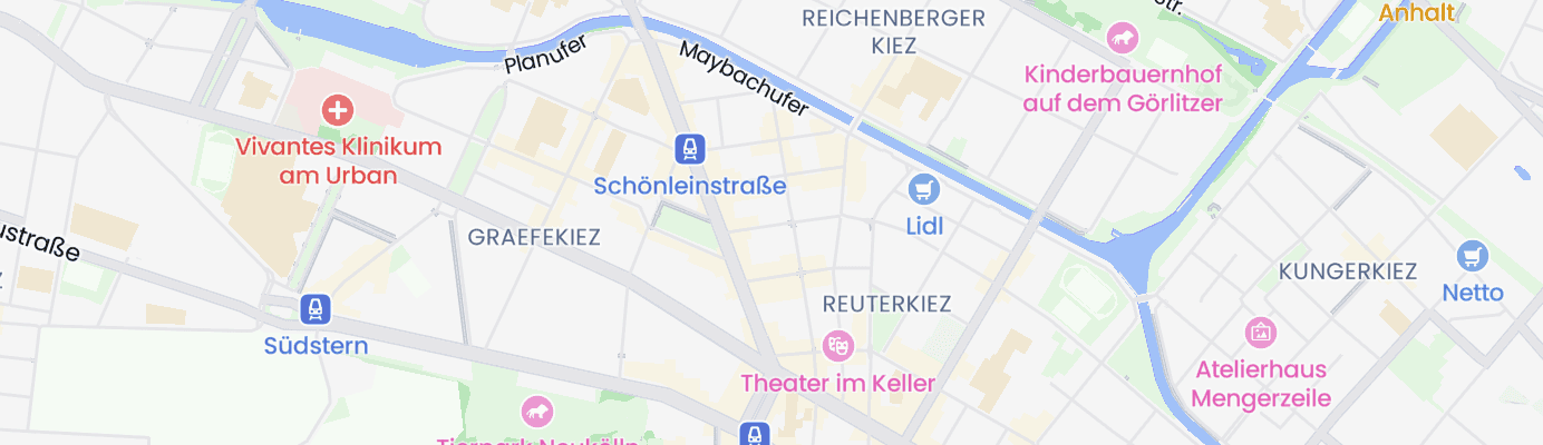 Karte mit dem ungefähren Standort
