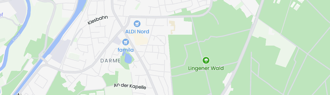 Karte mit dem ungefähren Standort