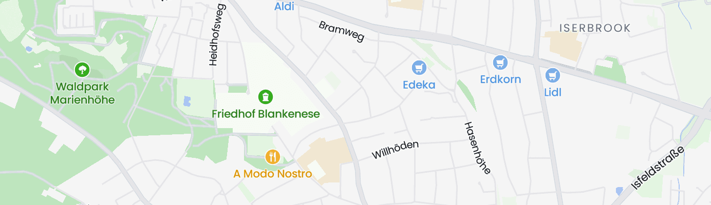 Karte mit dem ungefähren Standort