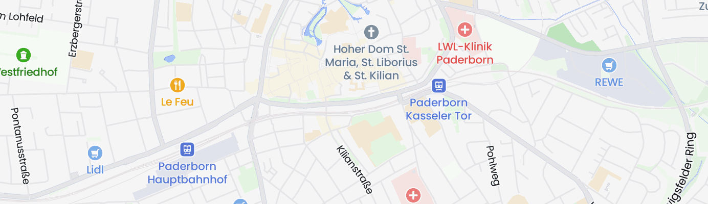 Karte mit dem ungefähren Standort