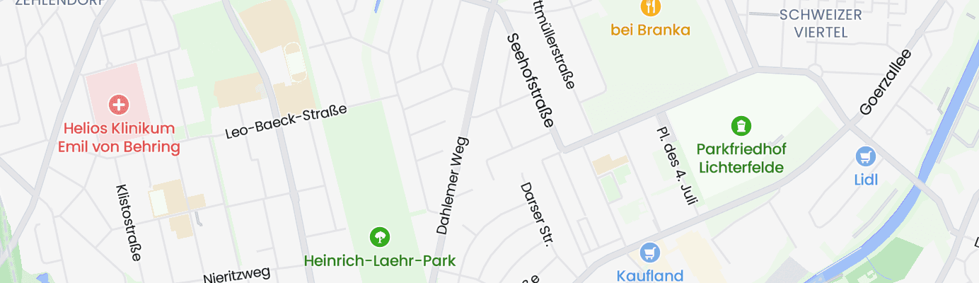 Karte mit dem ungefähren Standort