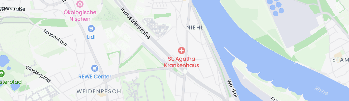 Karte mit dem ungefähren Standort