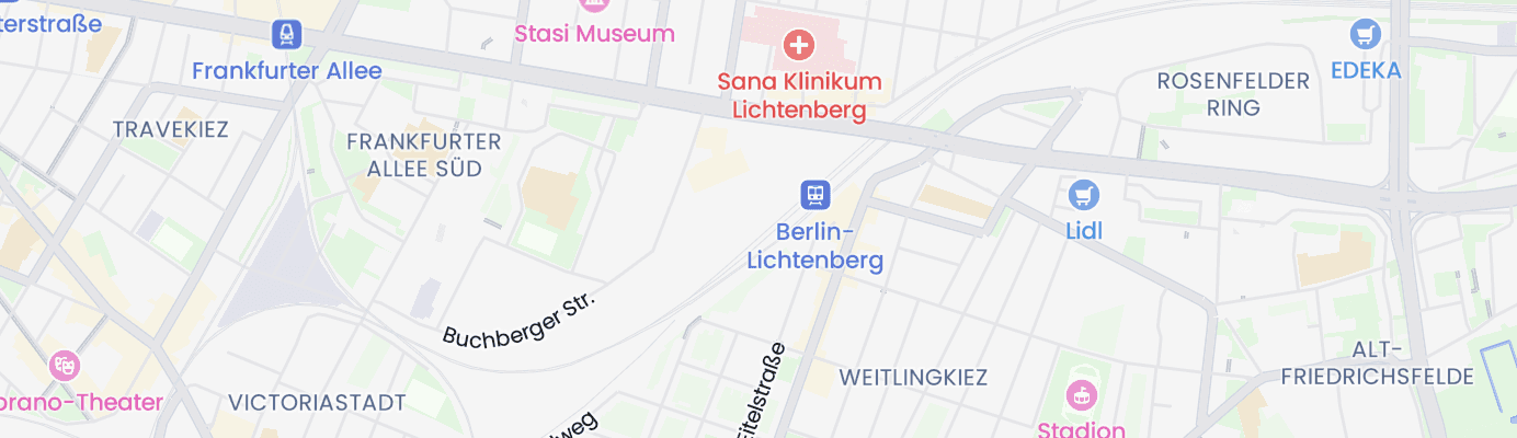 Karte mit dem ungefähren Standort
