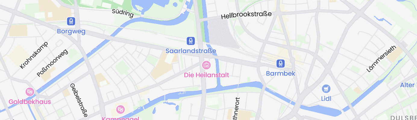 Karte mit dem ungefähren Standort
