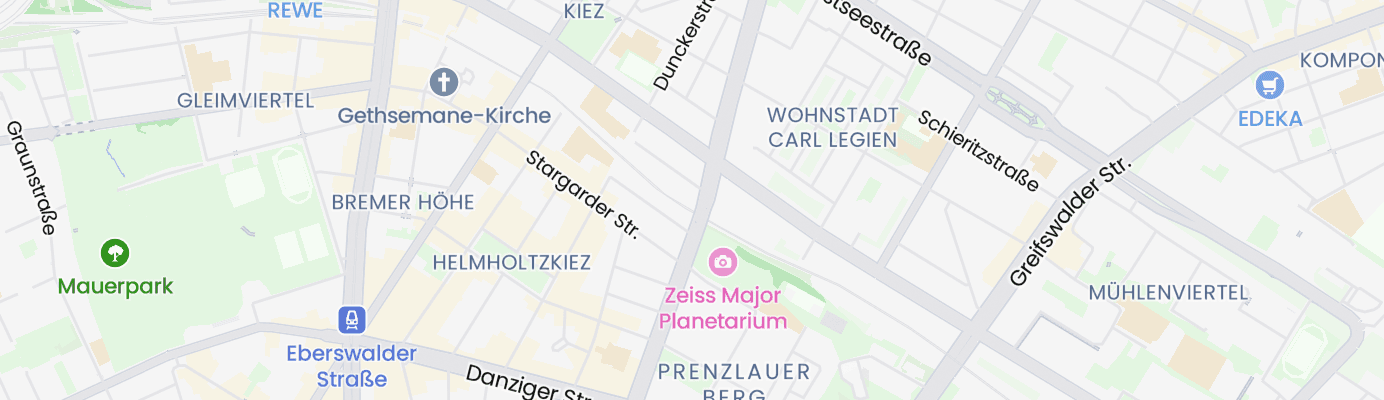 Karte mit dem ungefähren Standort