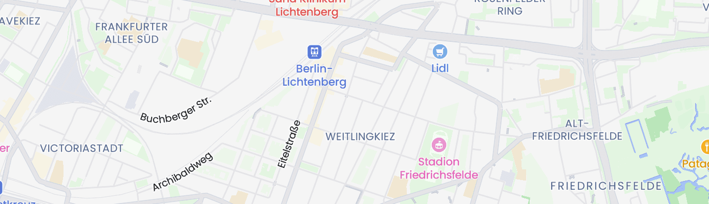 Karte mit dem ungefähren Standort