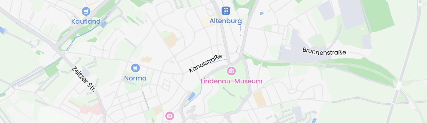 Karte mit dem ungefähren Standort