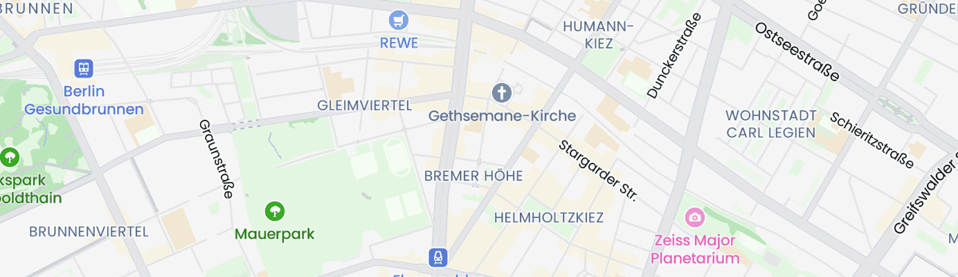 Karte mit dem ungefähren Standort