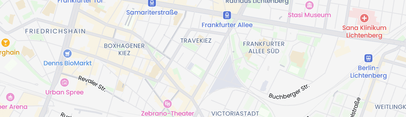 Karte mit dem ungefähren Standort
