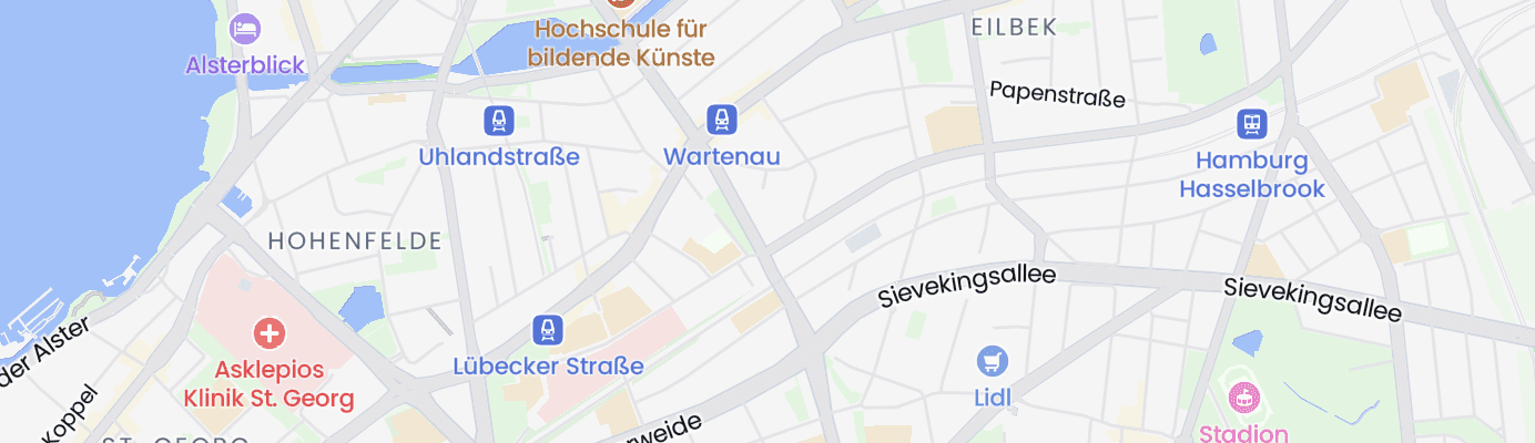 Karte mit dem ungefähren Standort