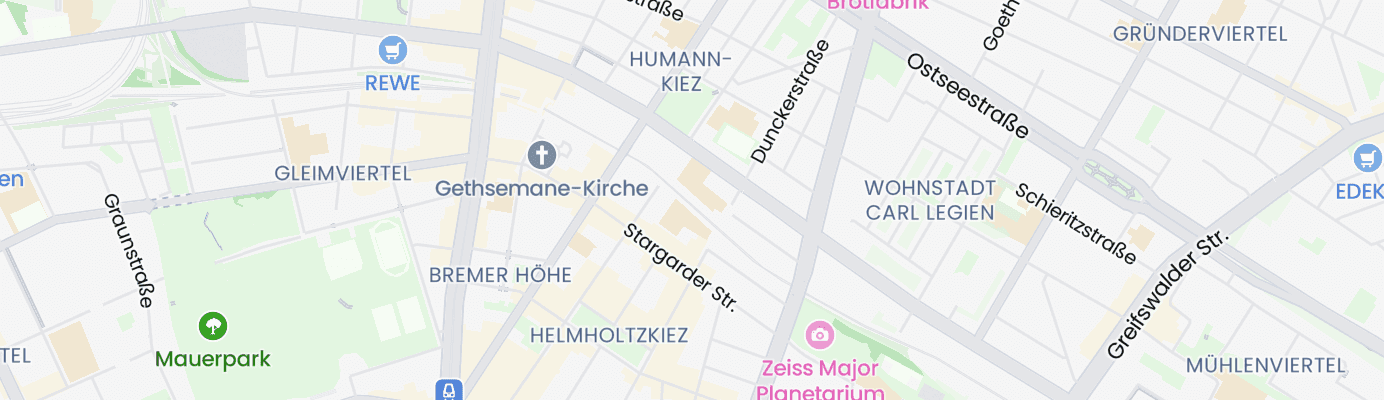 Karte mit dem ungefähren Standort