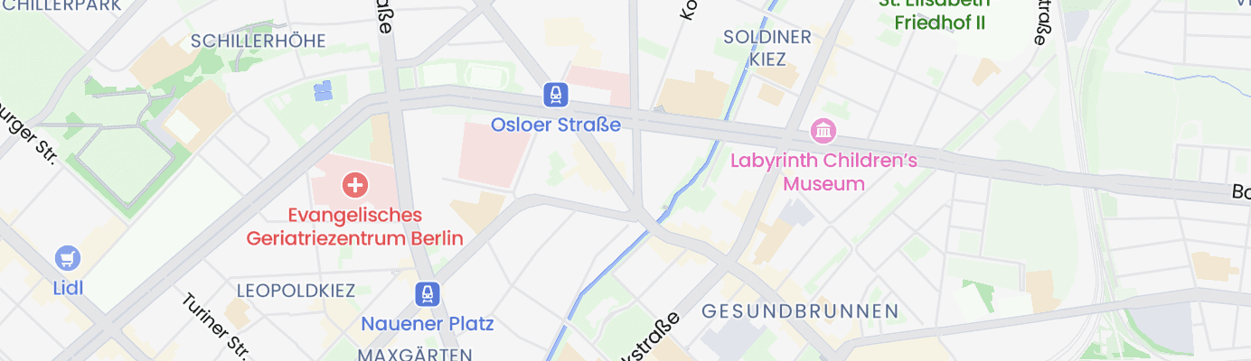 Karte mit dem ungefähren Standort