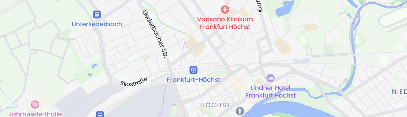 Karte mit dem ungefähren Standort