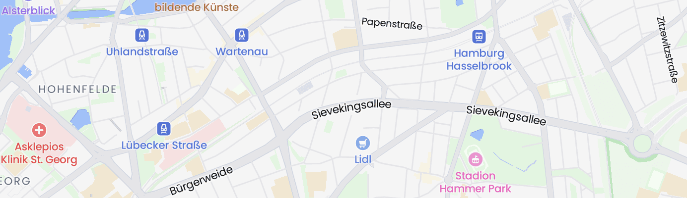Karte mit dem ungefähren Standort