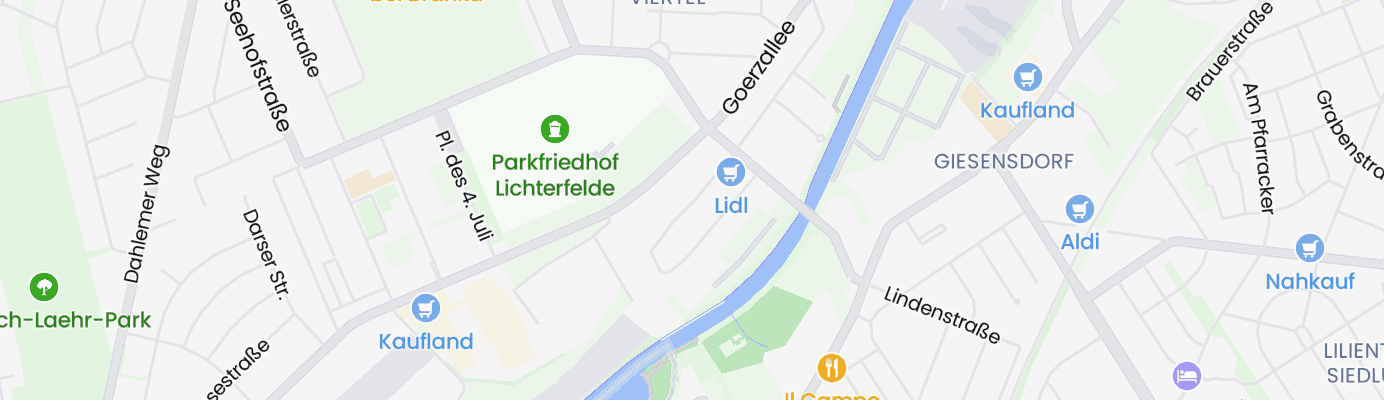 Karte mit dem ungefähren Standort