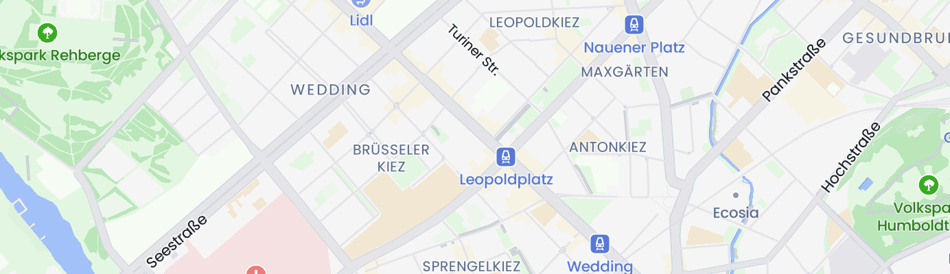 Karte mit dem ungefähren Standort