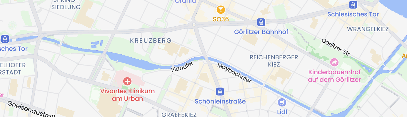 Karte mit dem ungefähren Standort