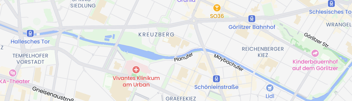 Karte mit dem ungefähren Standort