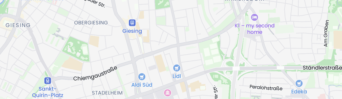 Karte mit dem ungefähren Standort
