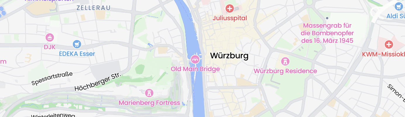 Karte mit dem ungefähren Standort