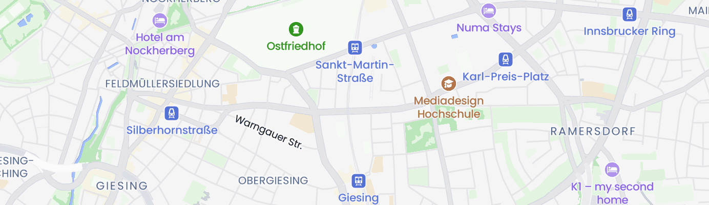 Karte mit dem ungefähren Standort