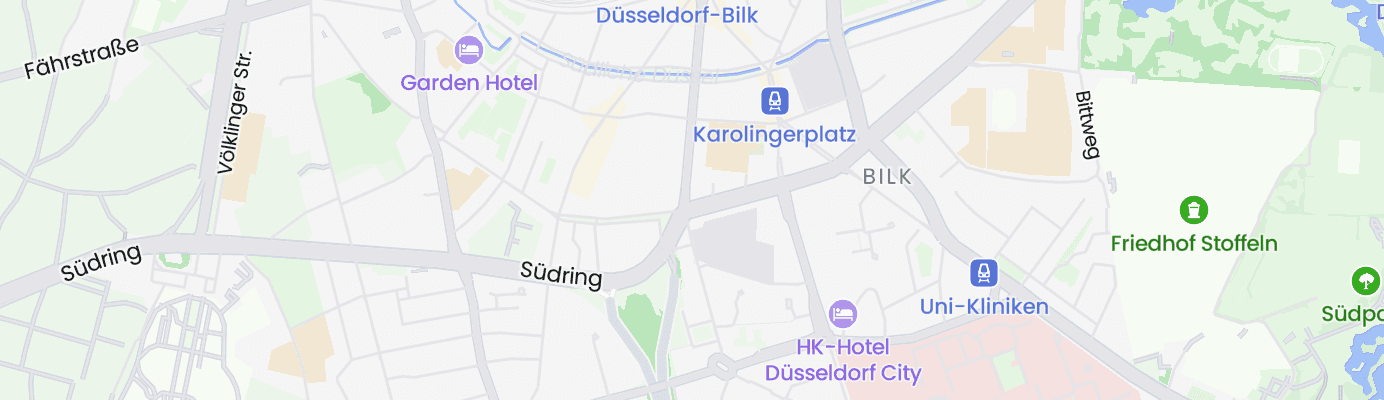 Karte mit dem ungefähren Standort