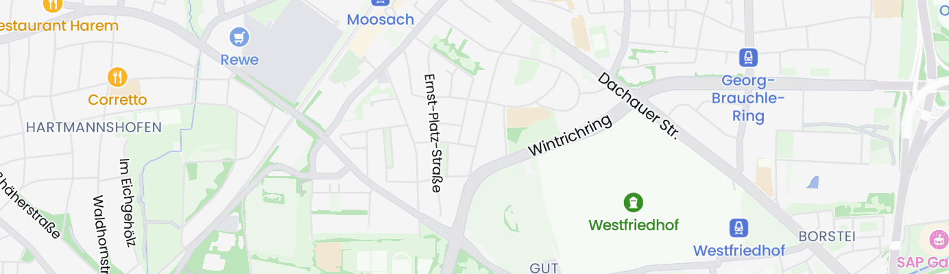 Karte mit dem ungefähren Standort