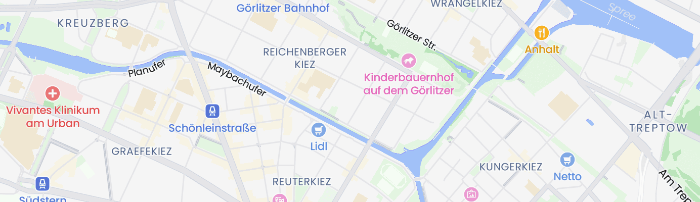 Karte mit dem ungefähren Standort