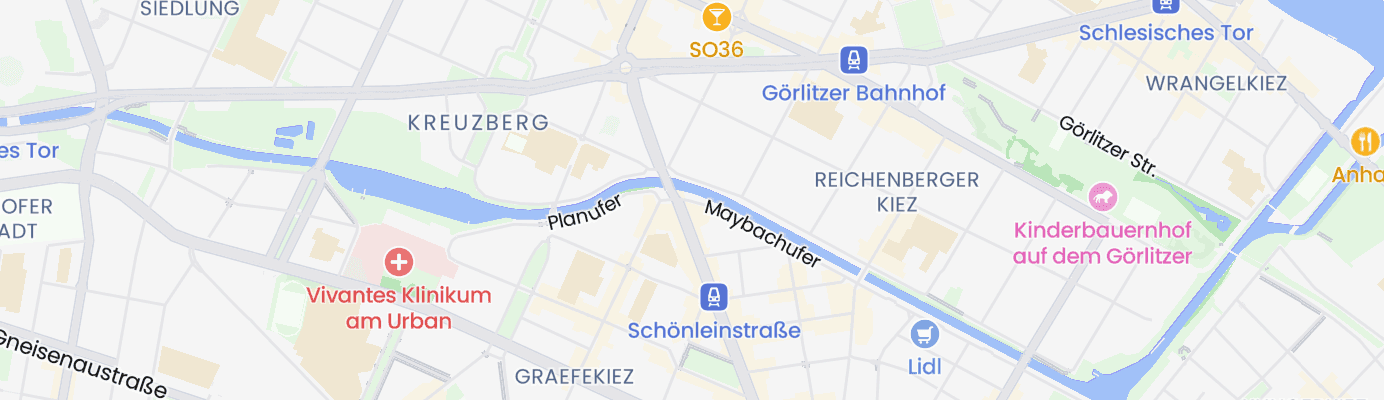 Karte mit dem ungefähren Standort