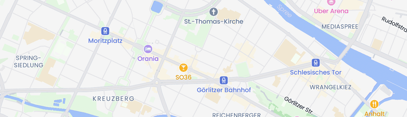 Karte mit dem ungefähren Standort