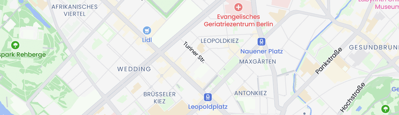 Karte mit dem ungefähren Standort