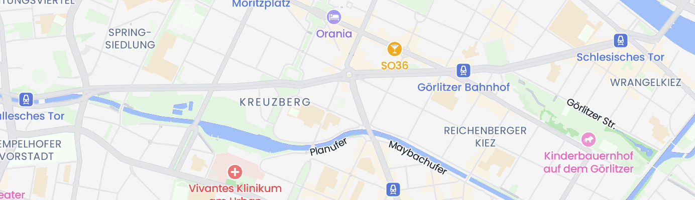 Karte mit dem ungefähren Standort