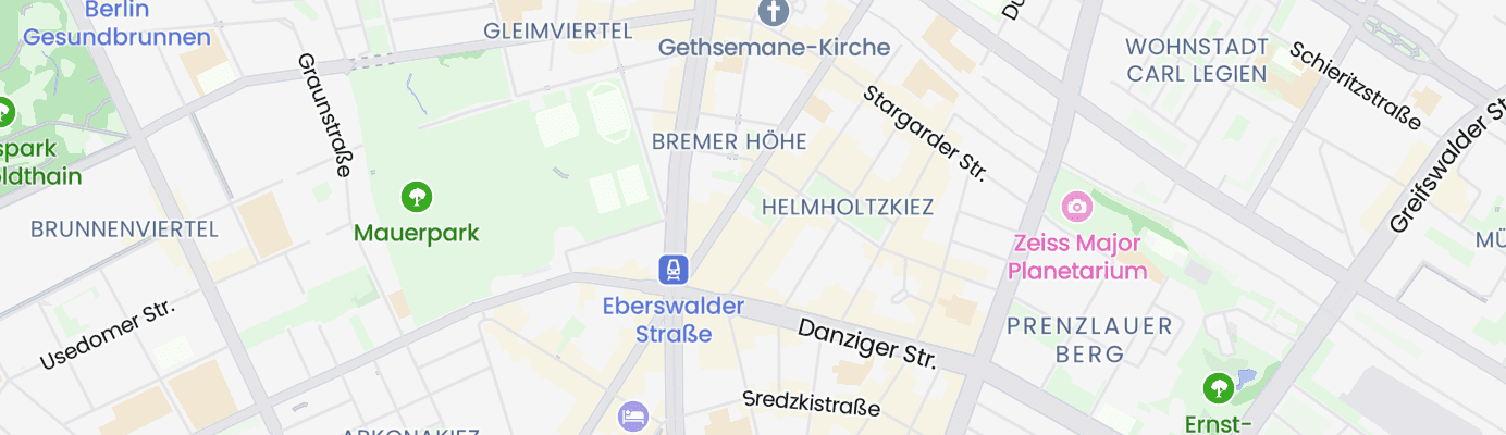 Karte mit dem ungefähren Standort