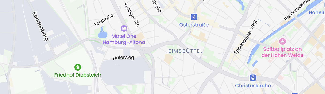 Karte mit dem ungefähren Standort