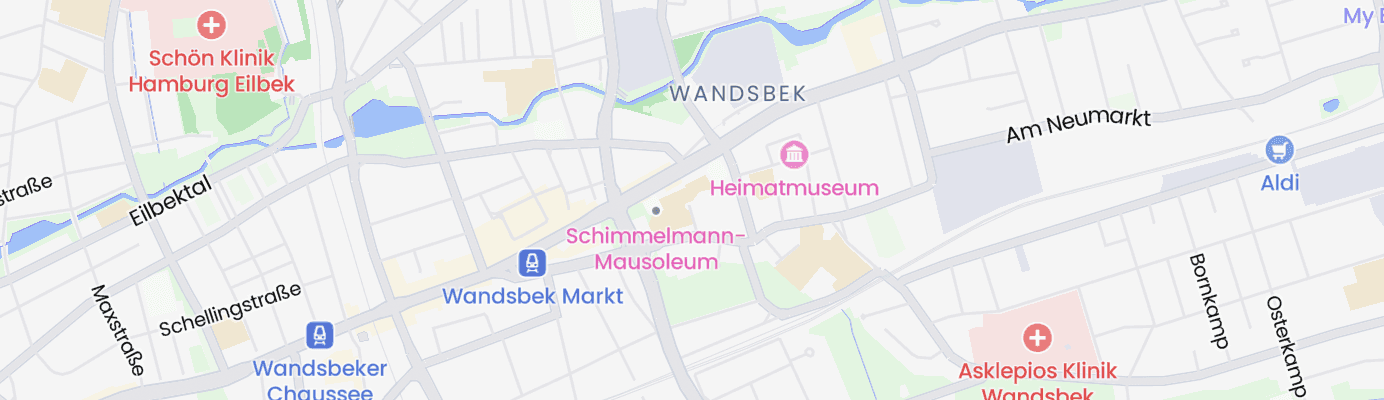 Karte mit dem ungefähren Standort