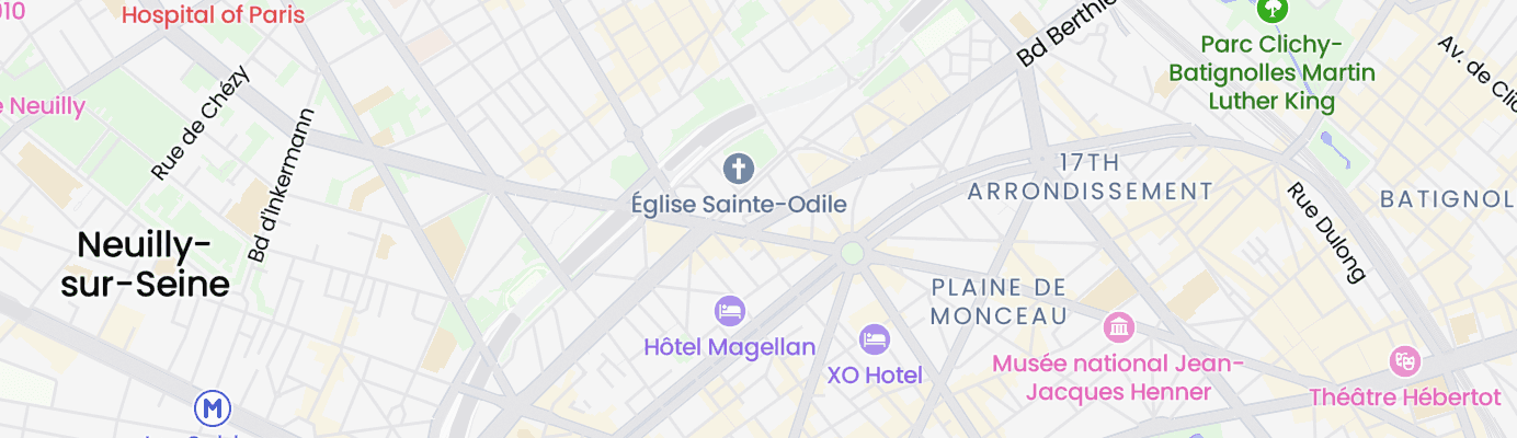 Map showing the approximate location