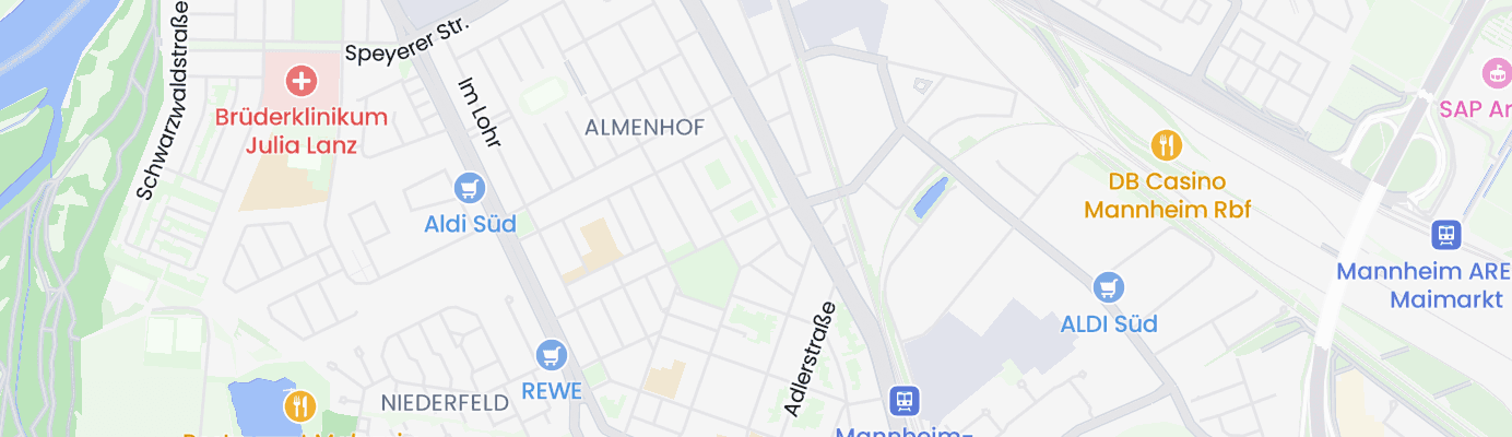 Karte mit dem ungefähren Standort