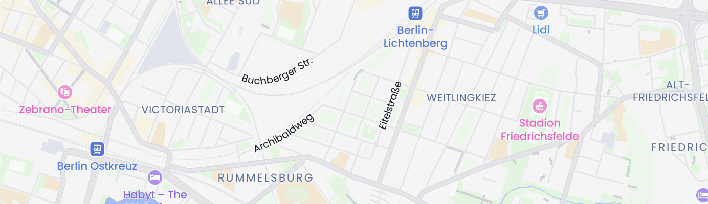Karte mit dem ungefähren Standort