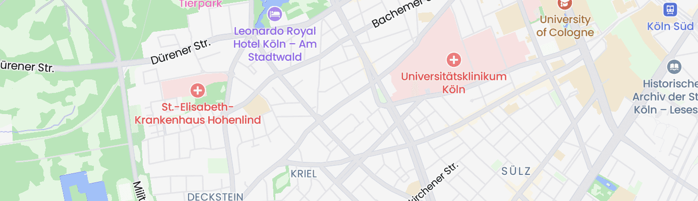 Karte mit dem ungefähren Standort
