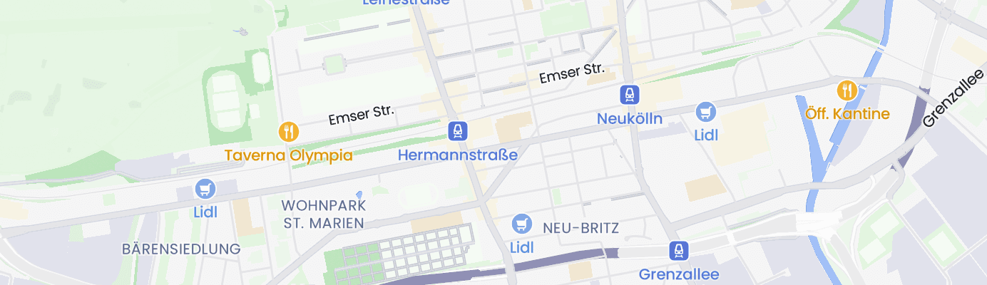 Karte mit dem ungefähren Standort