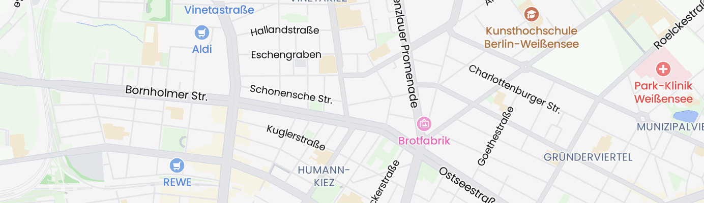 Karte mit dem ungefähren Standort