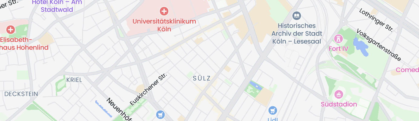 Karte mit dem ungefähren Standort