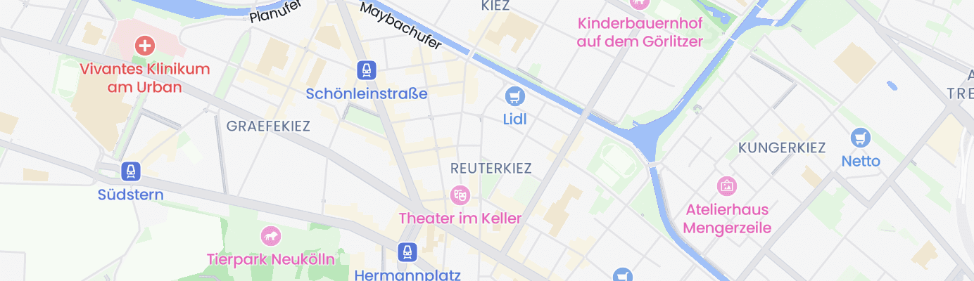 Karte mit dem ungefähren Standort