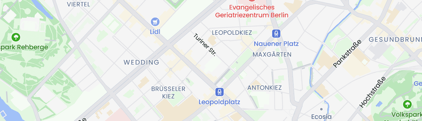 Karte mit dem ungefähren Standort