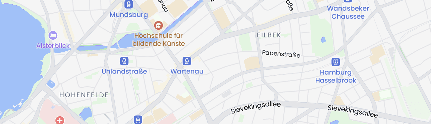 Karte mit dem ungefähren Standort