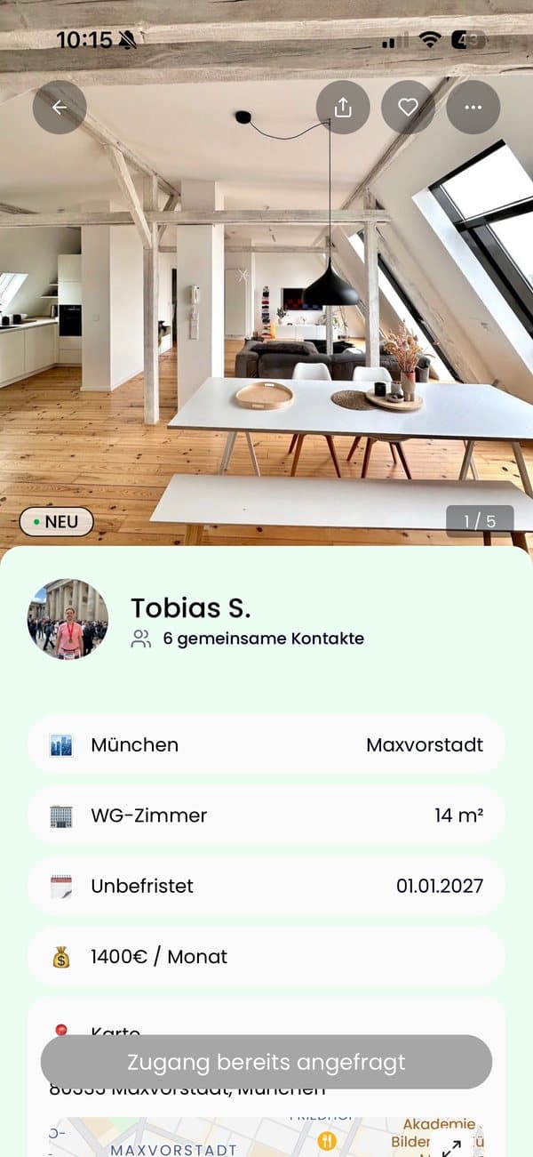 App: Anzeige in der Detailansicht